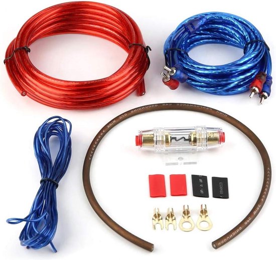 Gorgeri 4 Guage 2800 W Car Audio Subwoofer Versterker Luidspreker Installatie Draad Kabel Kit Zekering Pak Blauw Interconnect Kabel