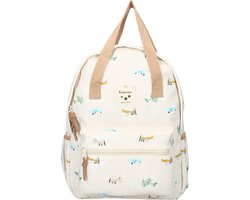 Kidzroom Small Talk - Kinder Rugzak - 11,7 liter - 36 x 27 x 12 cm - Vliegtuigen - Beige