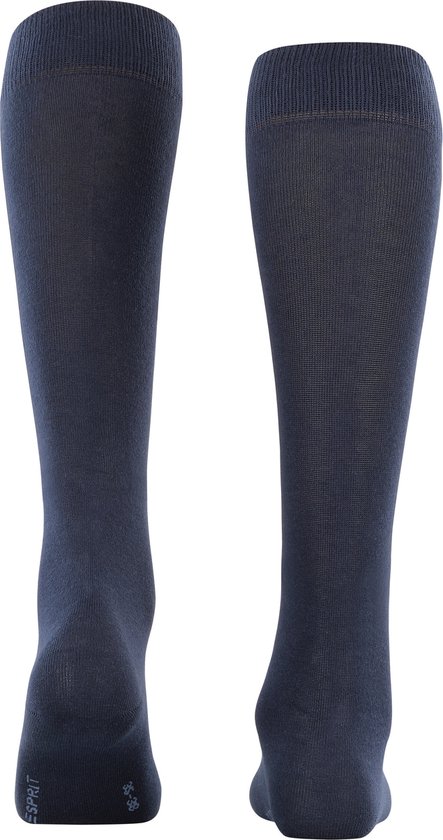 Blauwe kniekousen met 'esprit' logo en maatlabel '39-42'.