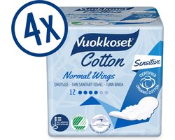 Vuokkoset Maandverband Normal Wings Bio - 48 stuks
