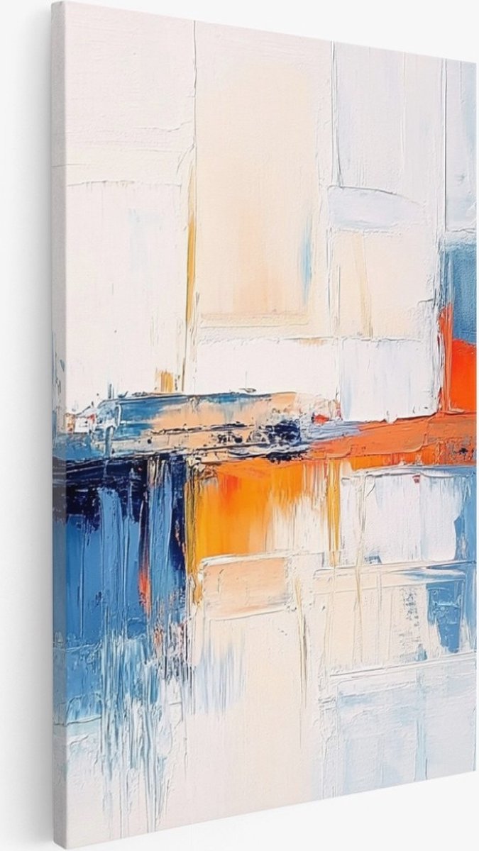 Saammp Canvas Schilderij - Balans van kleuren - Abstract - 50x70 - Foto op canvas - Wanddecoratie - Muurdecoratie Woonkamer - Slaapkamer decoratie - Canvas Print Multicolor