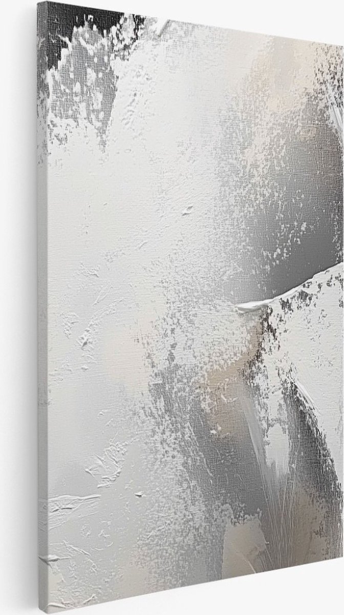 Saammp Canvas Schilderij - Neutraal - Abstract - 40x60 - Foto op canvas - Wanddecoratie - Muurdecoratie Woonkamer - Slaapkamer decoratie - Canvas Print Multicolor