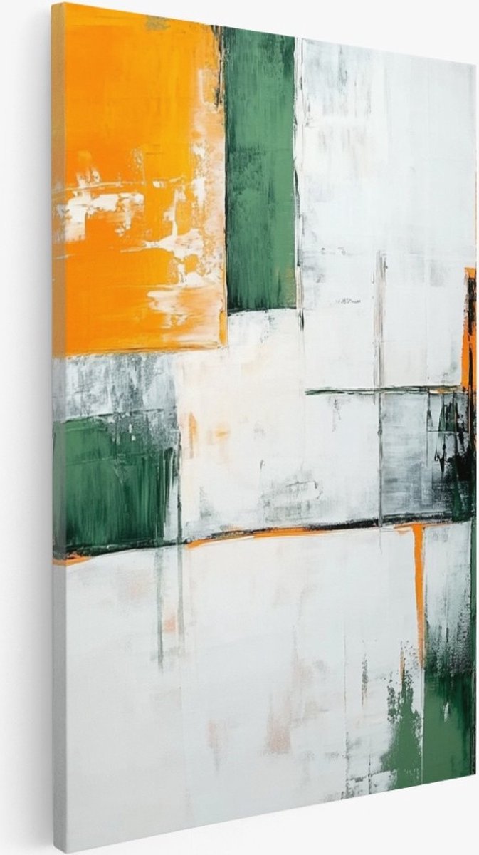 Saammp Canvas Schilderij - Vegen - Modern - Abstract - 40x60 - Foto op canvas - Wanddecoratie - Muurdecoratie Woonkamer - Slaapkamer decoratie - Canvas Print Multicolor