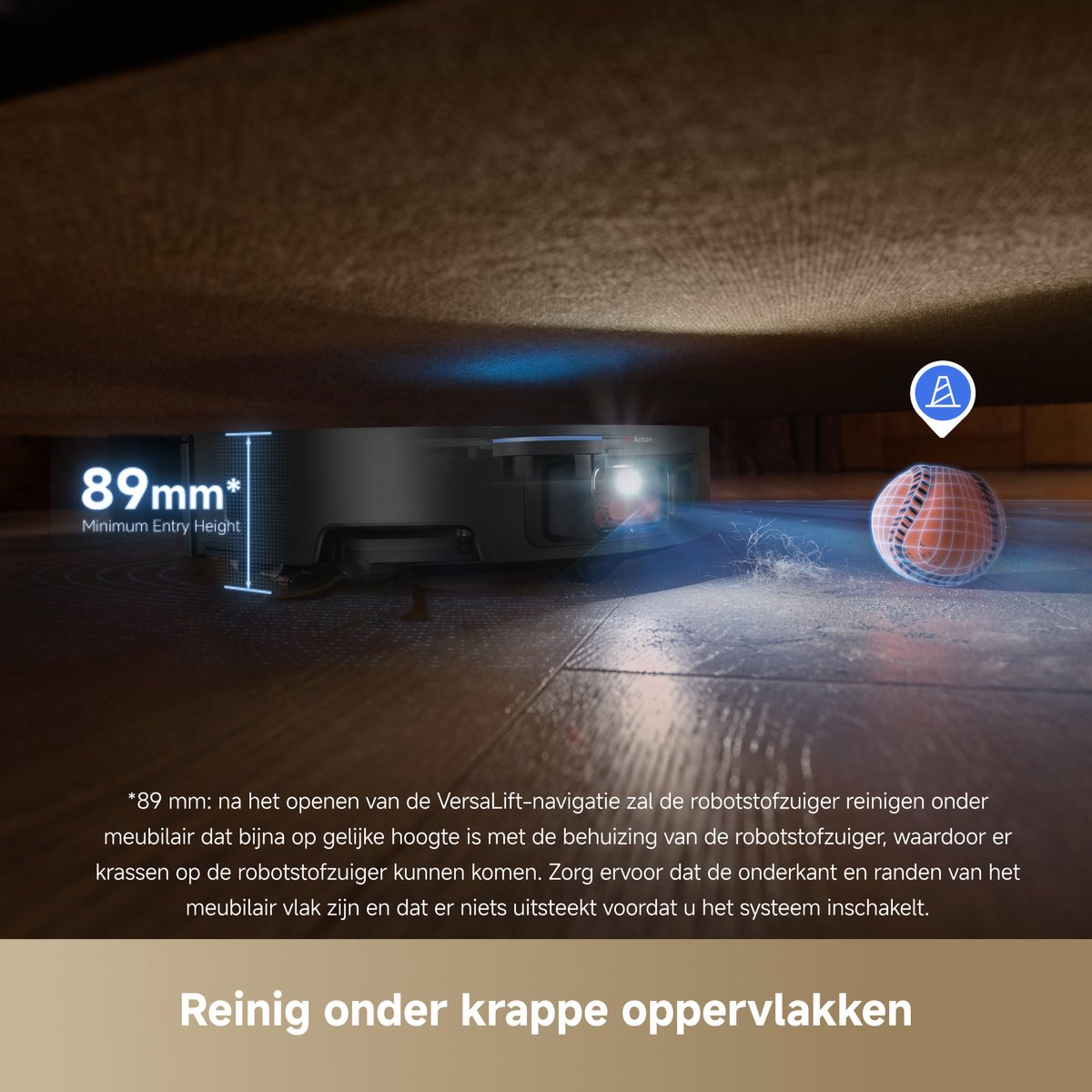 Dreame X50 Master - Robotstofzuiger met Dweilfunctie - Automatisch Water bijvullen - Navigeert onder meubels - Verwijdert verstrikte haren - Consistente Schoonmaakresultaten — afbeelding 5
