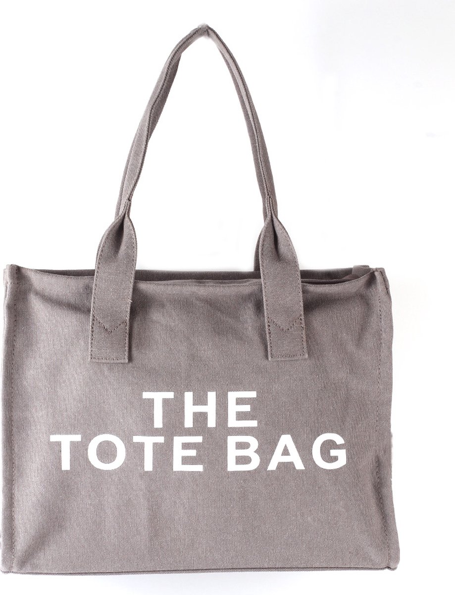 Giuliano canvas shopper 'The Tote Bag' - Grijs - Dames - Ruim