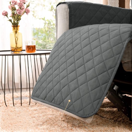 Fauteuilbeschermer Armstoelbeschermer met zakken, 1 Zits - Zand - Yanc