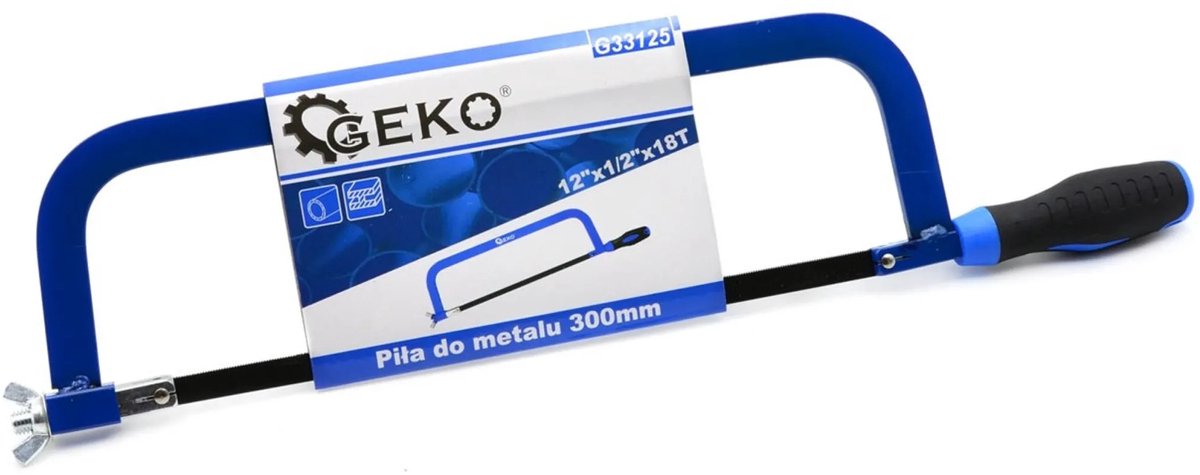 GEKO Metaalzaagbeugel - 300 mm - Verstelbare spanning - Antislip handgreep