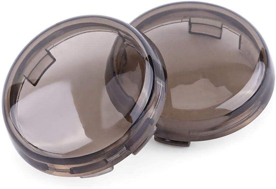 Terisass 2 Lentilles Clignotants Fumée – Couvercle Objectif Pour Harley Dyna, Softail, Sportster 1986-2015, Protection Anti-Poussière & Style Custom
