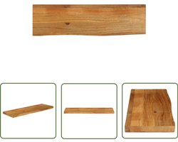 The Living Store Tafelblad met natuurlijke rand 100x20x3,8 cm massief mangohout - Tafelblad - Houten Tafelblad - Mangohout Tafelblad - Tweedehands Tafelblad - Vintage Tafelblad