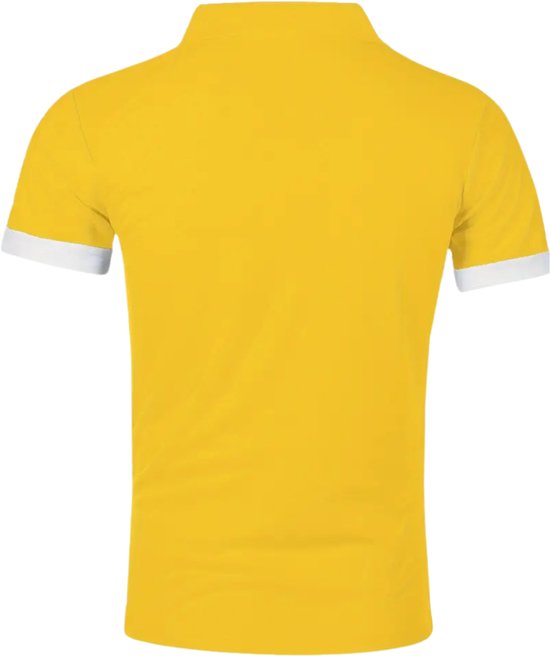 Nivard Golf Shirt Heren - T-shirt - Golfkleding - Golfen - Golf Accessoires - Polo Shirt - Geel - Maat XL van Merkloos — afbeelding 2