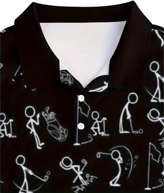 Nivard Golf Shirt Heren - T-shirt - Golfkleding - Golfen - Golf Accessoires - Polo Shirt - Zwart - Maat S van Nivard — afbeelding 2