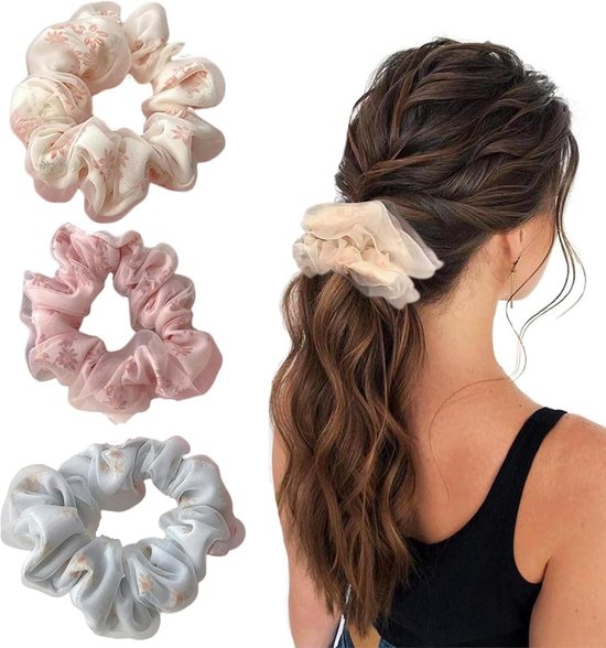 Knekkies Haarelastiek, 17 stuks, elastische haarelastiekjes zonder metaal, gevlochten boho-armbanden voor dames, meisjes, voor dun, dik, medium, lang haar (gemengde kleur