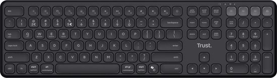Trust Vaiya - Draadloos Toetsenbord - Bluetooth & USB-ontvanger - Oplaadbaar - Qwerty - Zwart