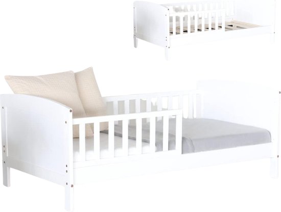VELTRR® Kinderbed - Peuterbed - Babybed - Wit