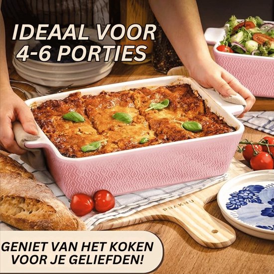 Relaxdays ovenschaal lasagne - set van 3 - tot ca. 300 C
