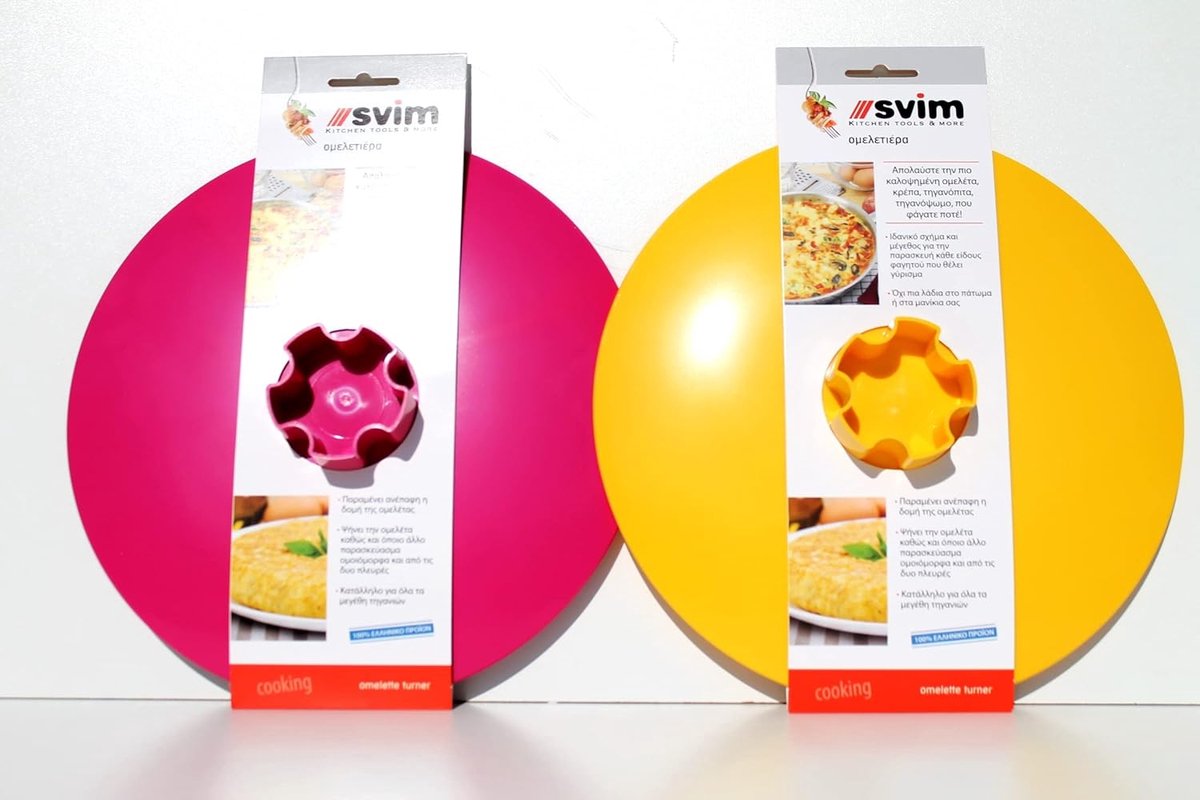 Omlett Tortillas Rösti Spateldeksel - universeel - Ø 27 cm - roze-sering, zonnegeel