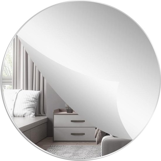 Ronde decoratieve spiegel - graffiti motief - 90 cm