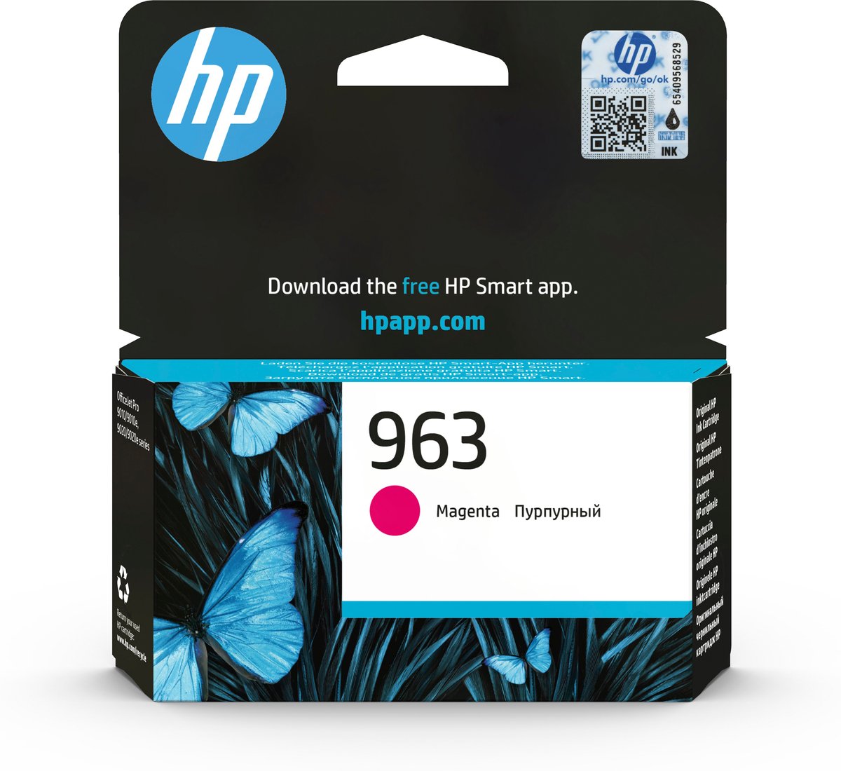 HP 963 - 10.77 ml - magenta - origineel - inktcartridge - voor Officejet Pro 9010, 9012, 9013, 9014, 9015, 9016, 9018, 9019, 9020, 9022, 9023, 9025, 9028