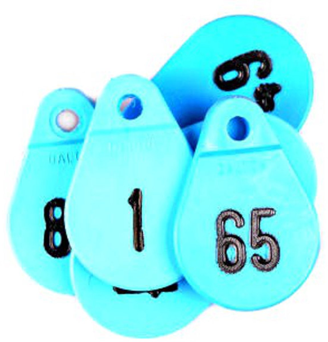 Halsplaatje blauw no.101t/m125