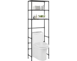Wasmachine rek - Ombouw - Kast - Opbouwmeubel - Verhoger - Wasmachine meubel - Opbergkast - Ijzer - Zwart