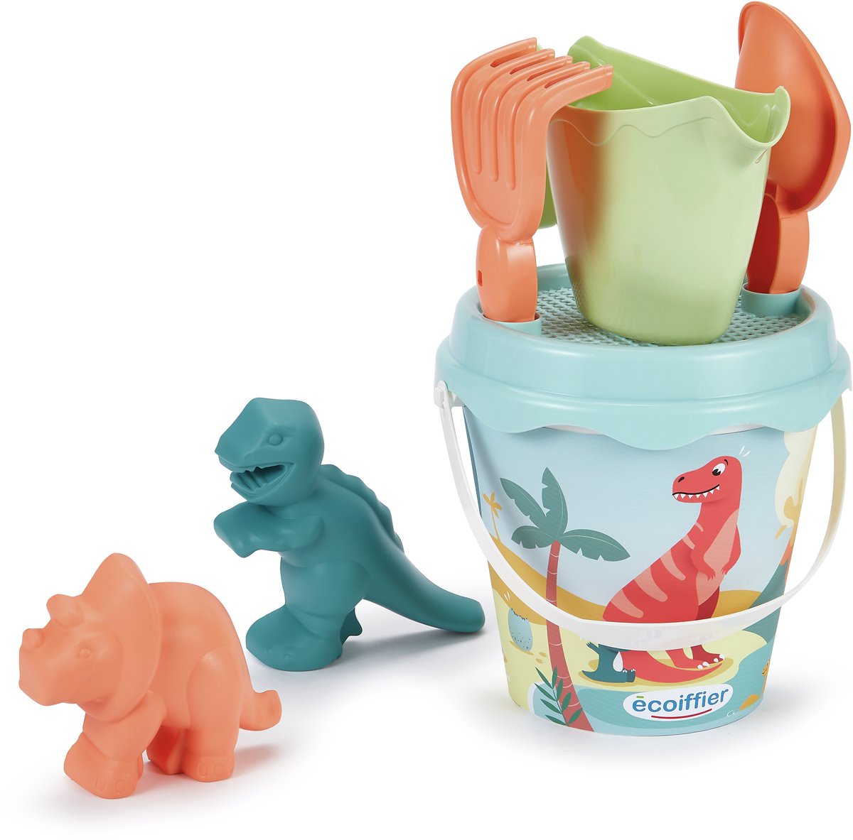Ecoiffier - Dinosaurus Emmer & Zandvormen - 7-delig emmerset