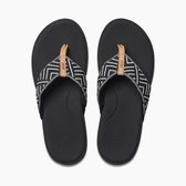 Slippers femme Reef CUSHION CLOUD TX BLACK GEO - noir géo