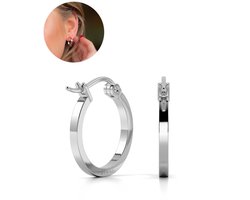 Semyco Oorbellen Dames – Oorringen 18 mm (medium) – Zilverkleurig - Waterproof – Giftbox – Antares