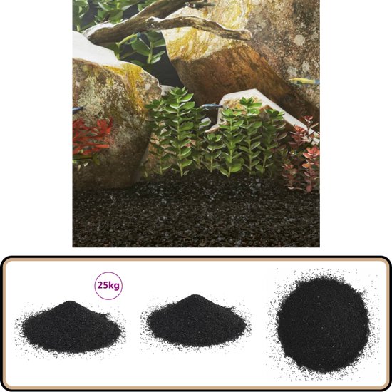 Aquariumgrind Zwart mix 2kg - Aquarium knaller