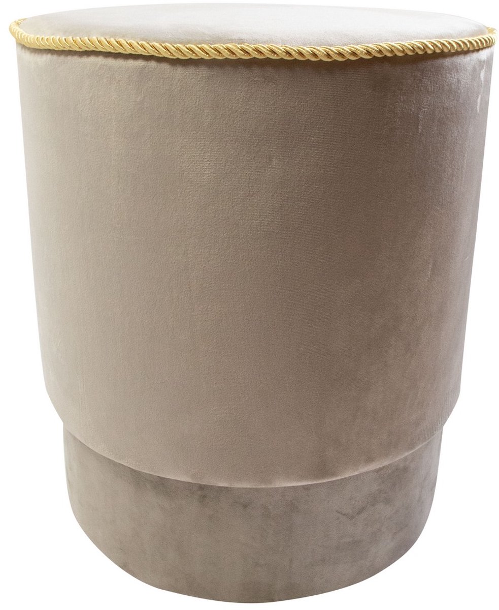 Mars & More poef fluweel goud champagne 38x38x45cm