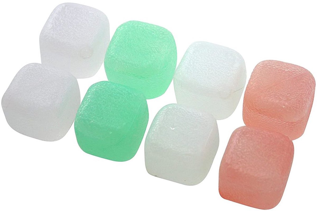 Set van 8 herbruikbare ijsblokjes van kunststof Multicolor Fackelmann
