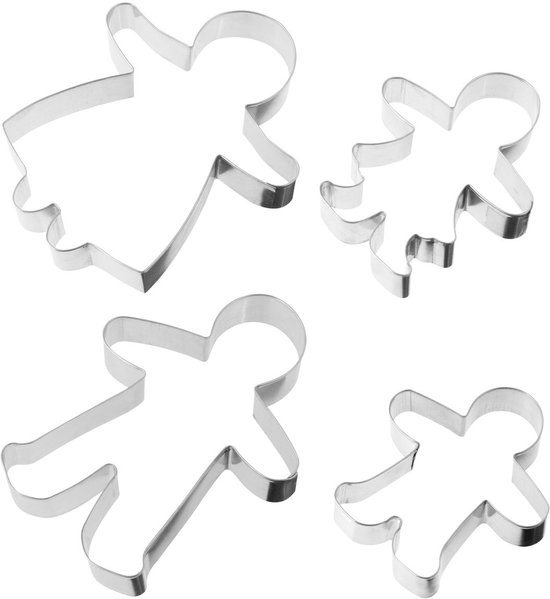 Set de 2 emporte-pièces en forme de bonhomme en pain d'épice Zenker , emporte-pièces de forme aléatoire