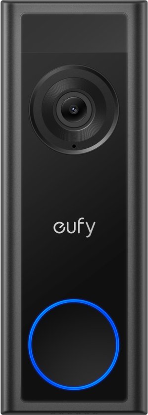 eufy Security C31 Video Deurbel - Add-on - Video Doorbell - 2K Resolutie - Nachtzicht - Draadloos/Batterij - Live videogesprek - 24/7 opname - Mens- en bewegingsdetectie - Compatibel met HomeBase S380 - Geen abonnementskosten