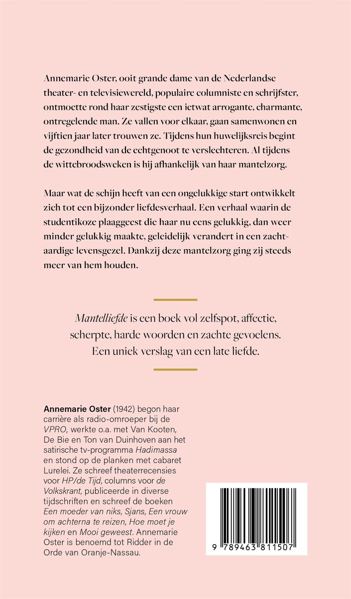 Mantelliefde - back cover