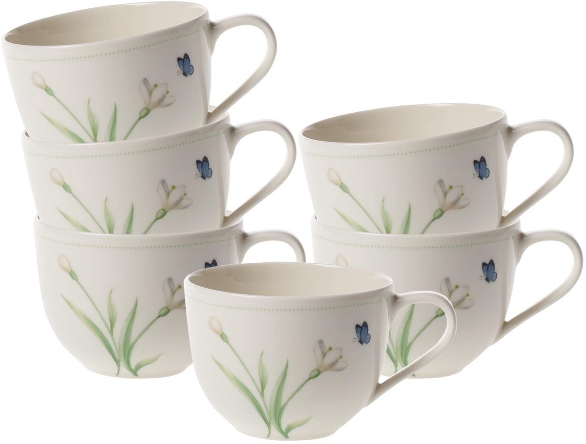 Kaffeetassen Colourful Spring 230 ml Set van 6