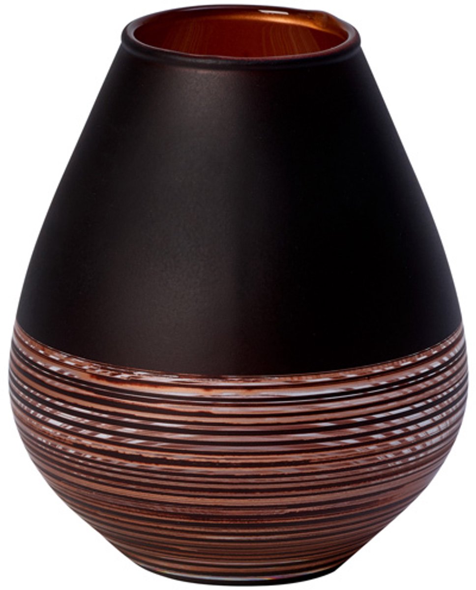 Villeroy & Boch Manufacture Swirl Vaas Soliflor Small bruin, zwart