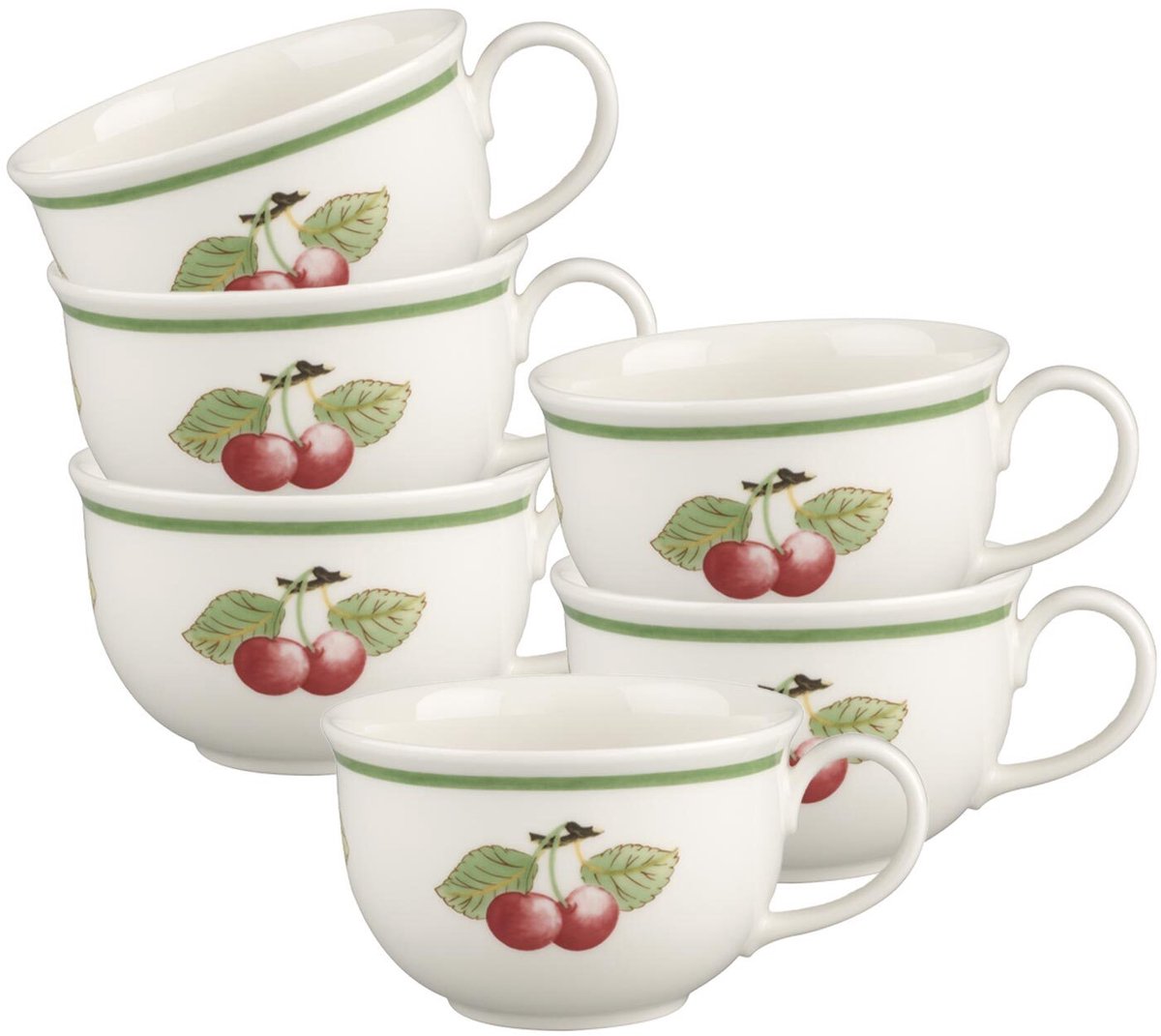 Café au lait Obertassen French Garden 370 ml Set van 6