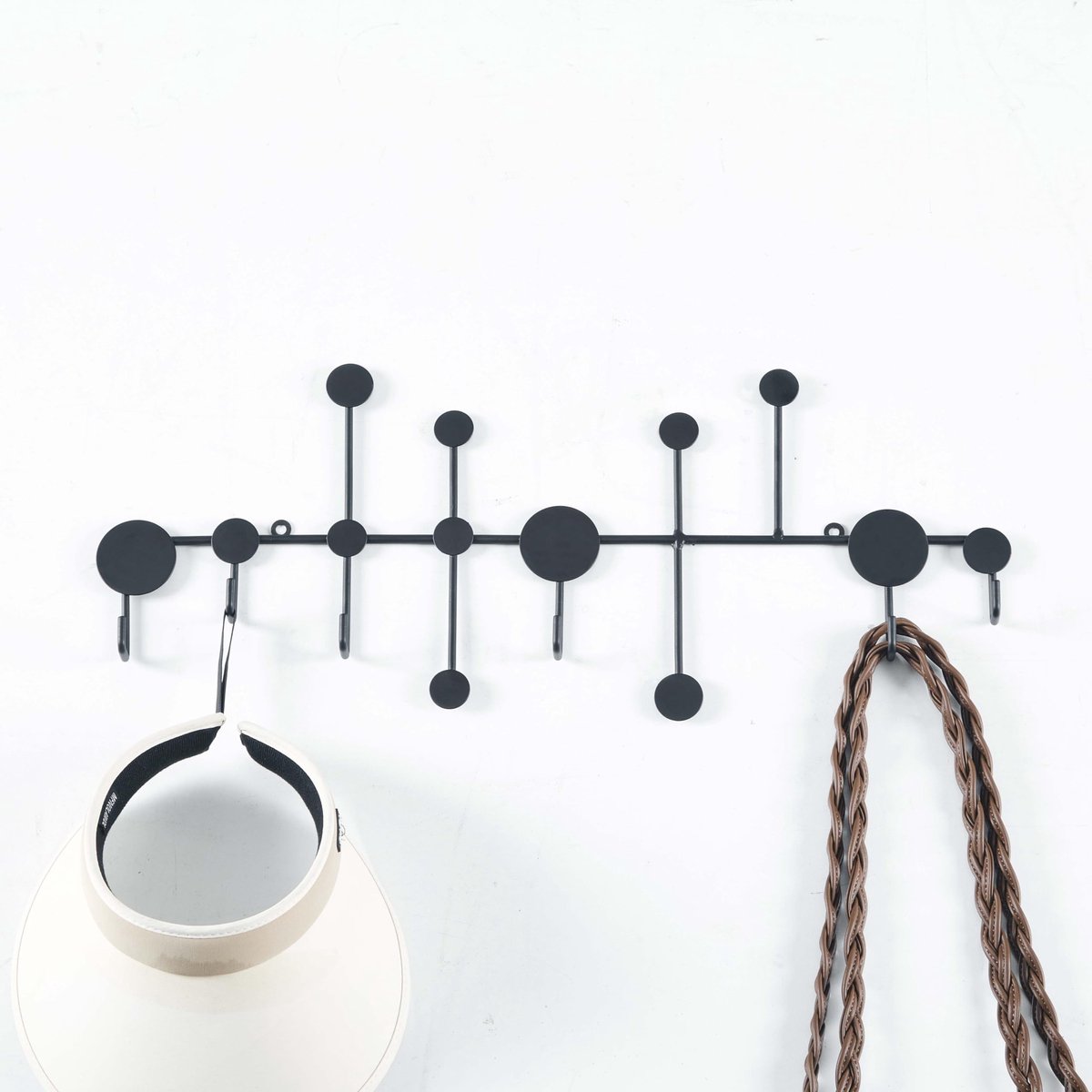 My Ninki ® Stijlvolle Metalen Wandkapstok met 6 Robuuste Haken voor Diverse Toepassingen in Huis