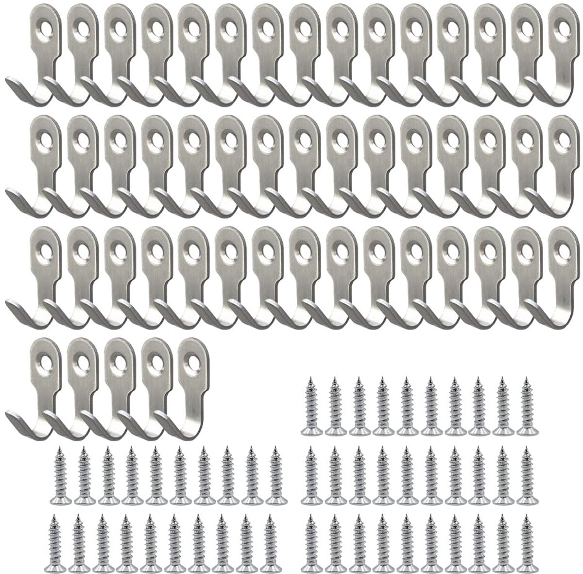 My Ninki ® Set van 50 Robuuste Roestvrijstalen Wandhaken voor Veelzijdig Gebruik in Huis