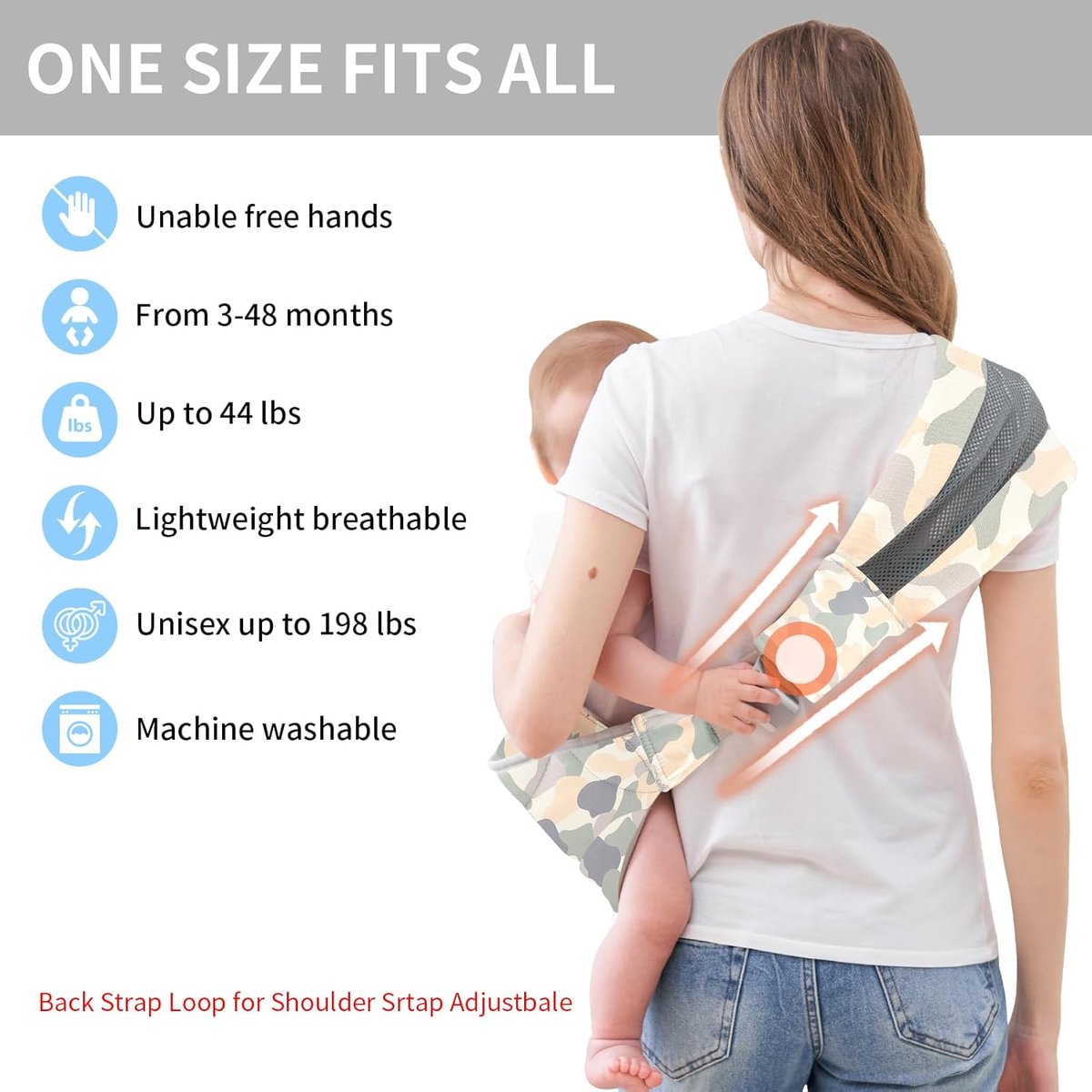 Draagzak Met Heupzitje Ergonomische Draagzakken Voor Peuters Rugzak Schouderdraagzak Voor Babys Verstelbare Voor En Achterkant Draag Voor Pasgeboren 3 Maanden Tot 3 Jaar 3 20kg Roze