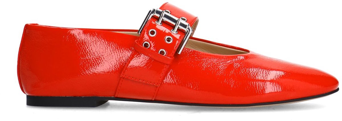 Sacha - Dames - Rode lak buckle ballerina's - Maat 40