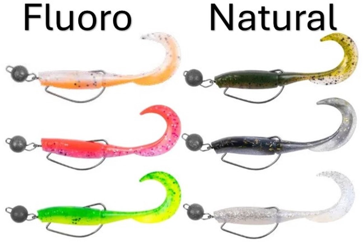Zebco Demonic Curly Tails 7.5cm (3 pcs) - Kleur : Fluoro