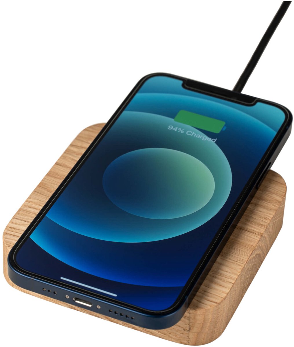 Oakywood OakyBlocks Charging Pad - Massief Eikenhout - Draadloze OPlader voor Modulaire Bureau Organiser — cadeau in Wonen & Interieur - foto 6
