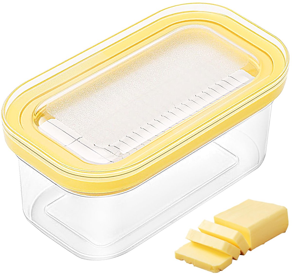 My Ninki ® Transparante Botervloot met Snijfunctie en Opbergruimte voor Boter en Kaas in de Koelkast