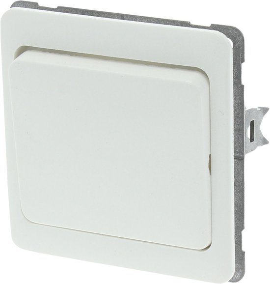 PEHA standaard enkele wipschakelaar kruis inbouw  polarwit