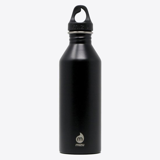 Mizu Drinkfles M8 Black Duurzame RVS Waterfles 800 ml - Zwart