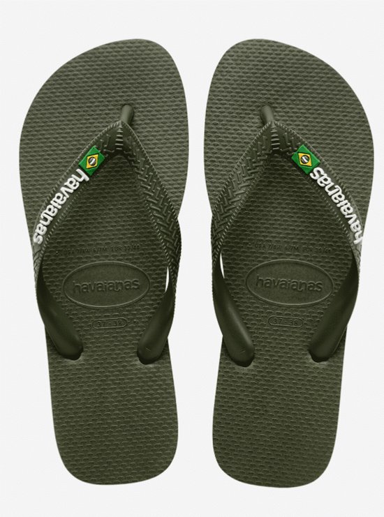 Havaianas Brasil Logo Vert/Olive