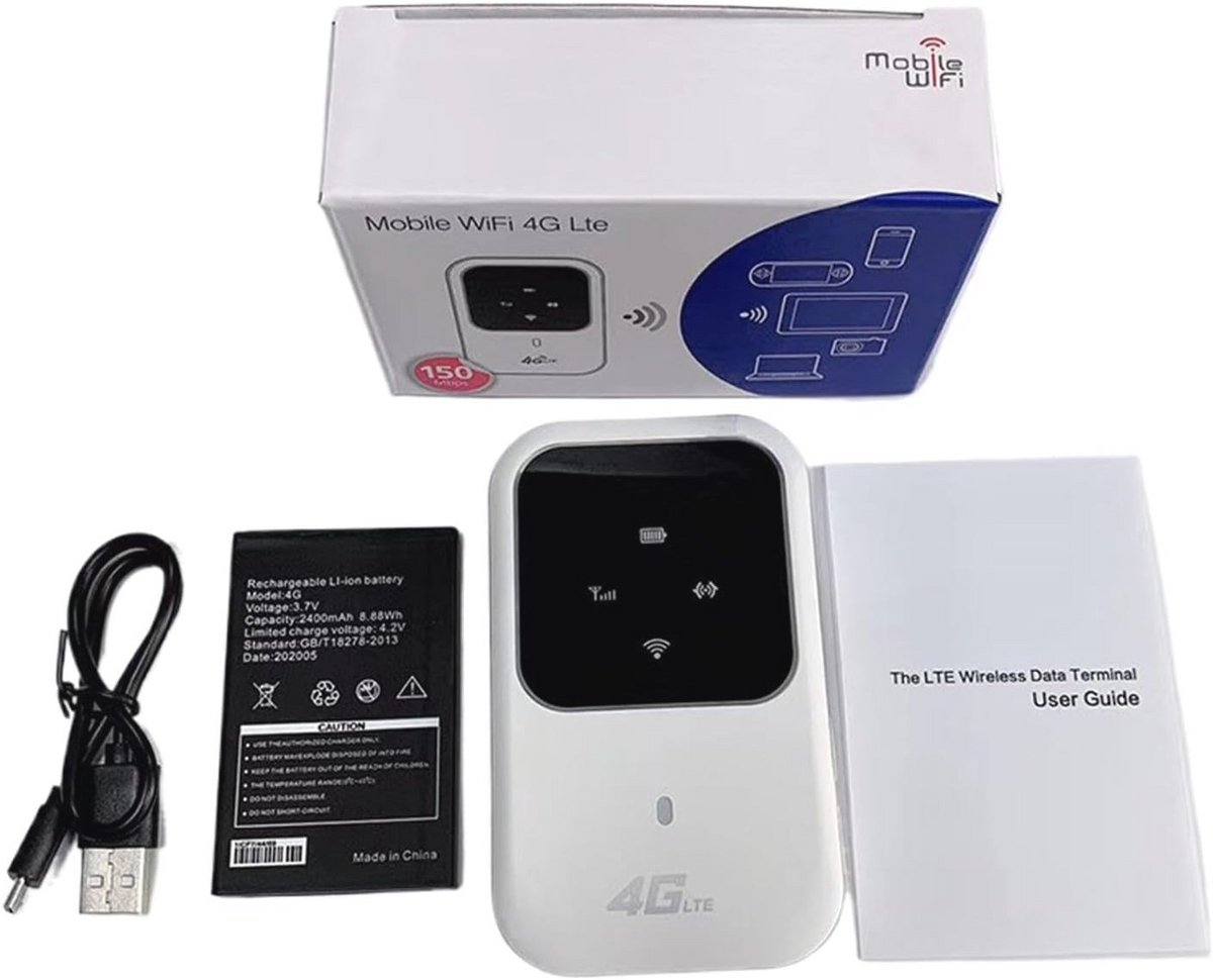 Draagbare Wifi Hotspot voor Reizen - Compacte Mobiele Wifi Router voor Laptops en Telefoons