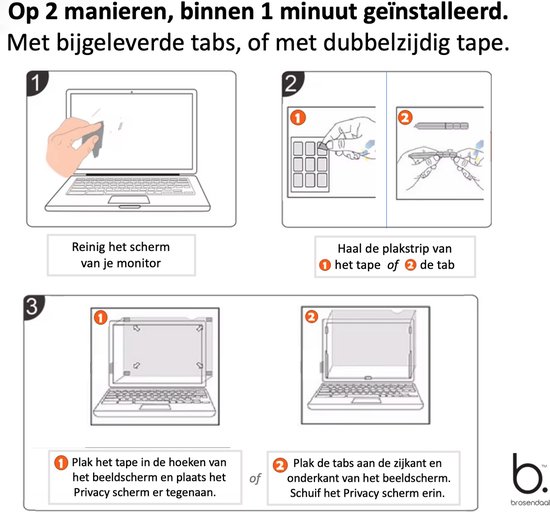 Magnetische laptop-inkijkbescherming voor 14 inch, 16