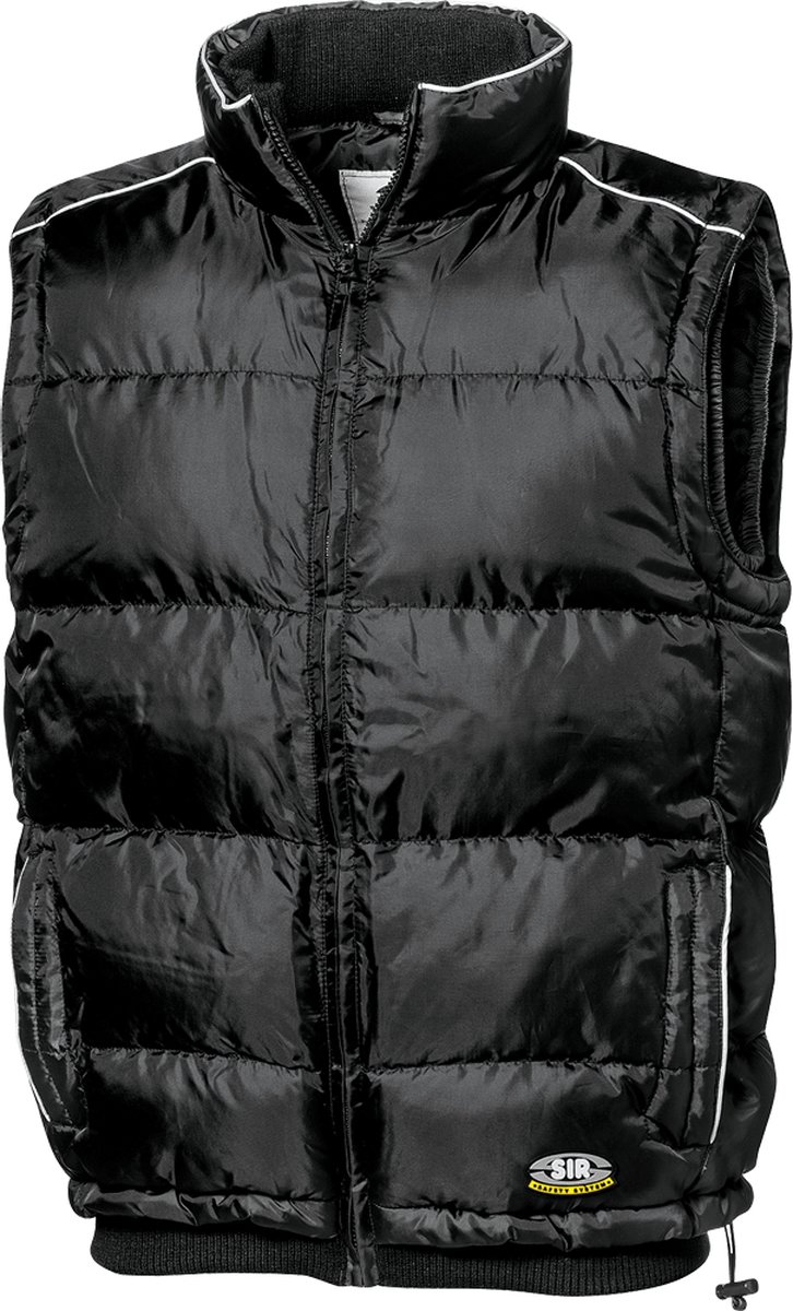 SIR SAFETY PASSION Bodywarmer Werkjas HEREN Veiligheidsjas Zwart - Winddicht - Reflecterend - Gevoerd