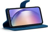 Bookcase hoesje CaseMania pour Samsung Galaxy A26 - Bleu foncé uni - Similicuir - Design magnétique amovible 2 en 1